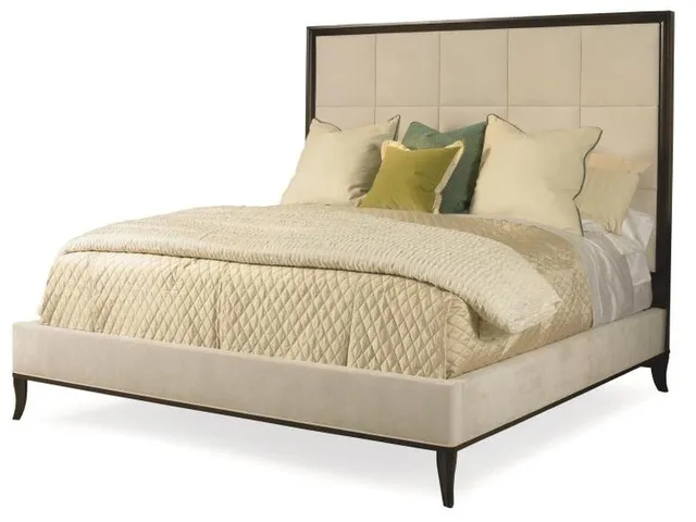 Tribeca Uph Tall Headboard (Block) Bed - Queen