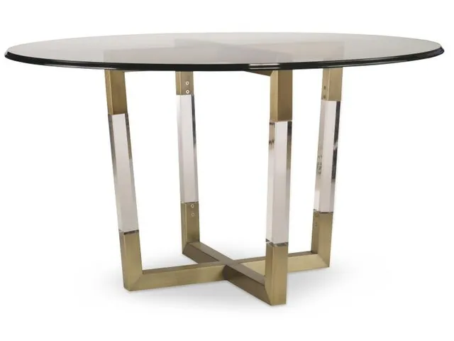 Details Metal/Acrylic Dining Table Base For Glass Top