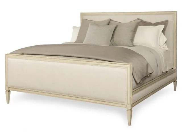 Maison '47 Upholstered Low Headboard Tall Footboard Panel Bed - King 6/6