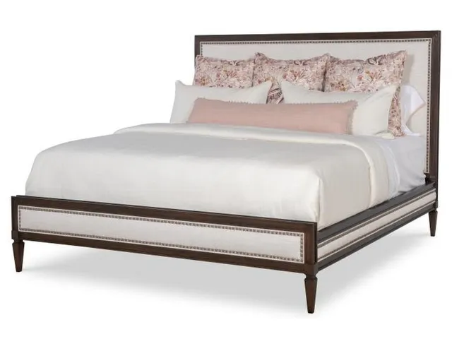 Maison '47 Upholstered Low Headboard Low Footboard Panel Bed - Queen 5/0