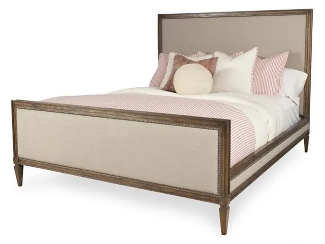 Maison '47 Upholstered Tall Headboard Tall Footboard Panel Bed - Queen 5/0