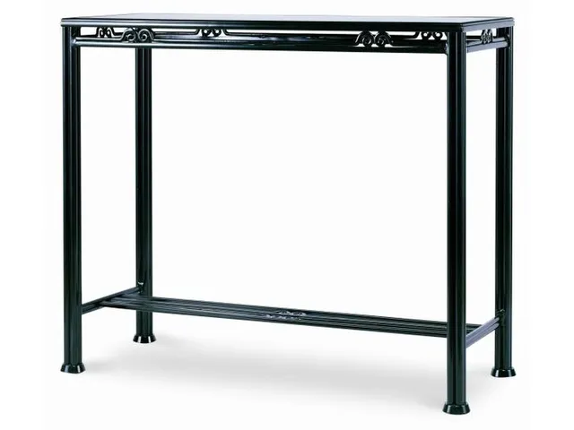 Augustine Metal Bar Table With Tempered Glass