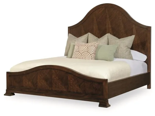 Mcalpine Wood Panel Bed - King 6/6 - Brunette