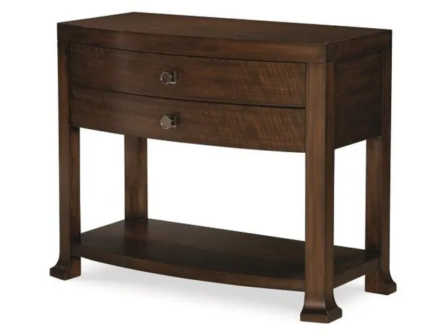 Cline Bowfront Nightstand - Brunette
