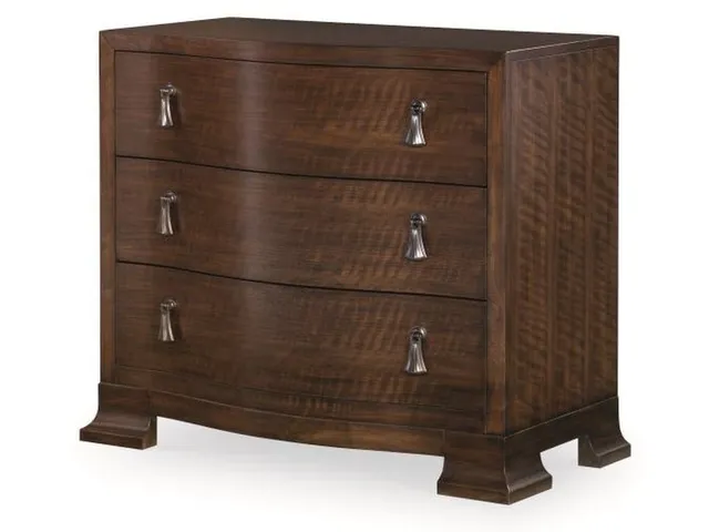 Frasier Serpentine Nightstand - Brunette