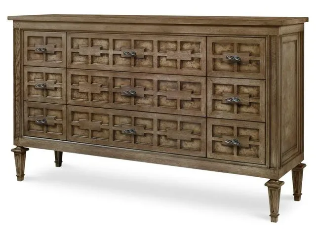 Casa Bella Burl Dresser - Timber Grey
