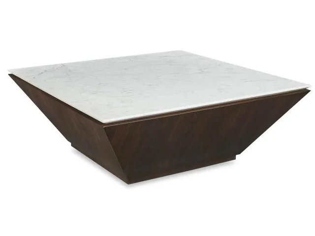 Compositions Cocktail Table With Marble Top
