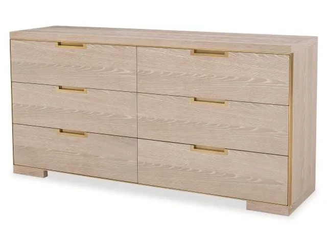 Cadence Six Drawer Dresser - Sand Cerused