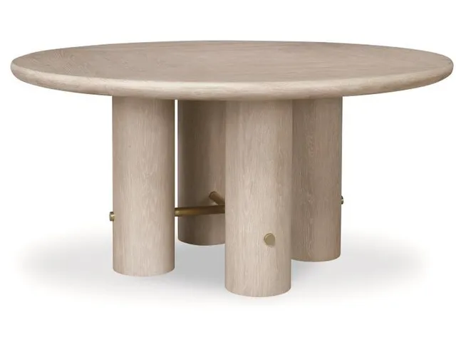 Cadence Round 64" Dining Table - Sand Cerused