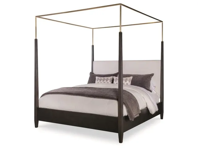 Cadence Metal Canopy Poster Bed - King 6/6 - Mocha