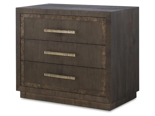 Monterey Three Drawer Nightstand - Hawthorne Dark