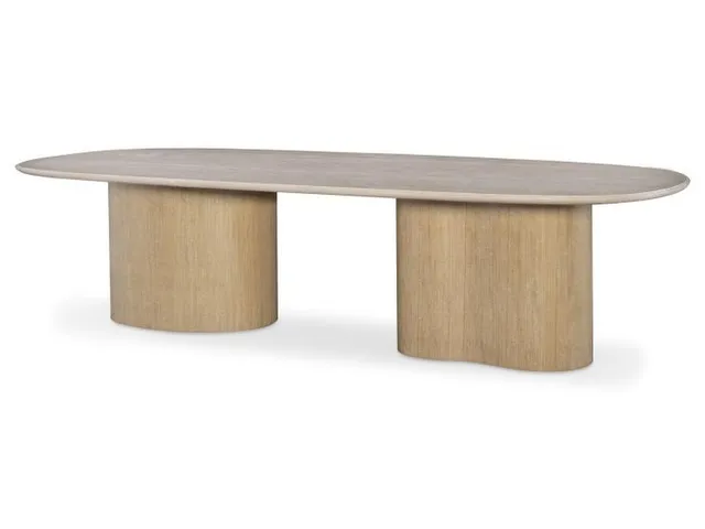 Erosion Dining Table - Kidney Bases - Sahara