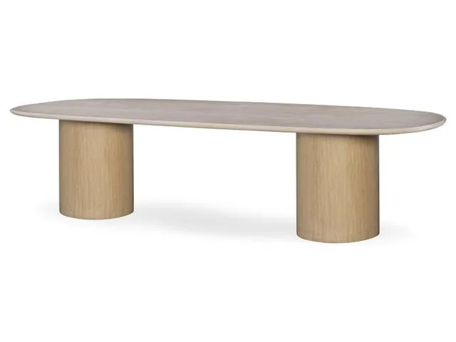 Erosion Dining Table - Round Bases - Sahara