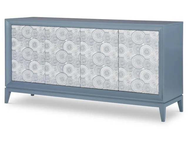 Details Ii Four Door Upholstered Front Low Credenza