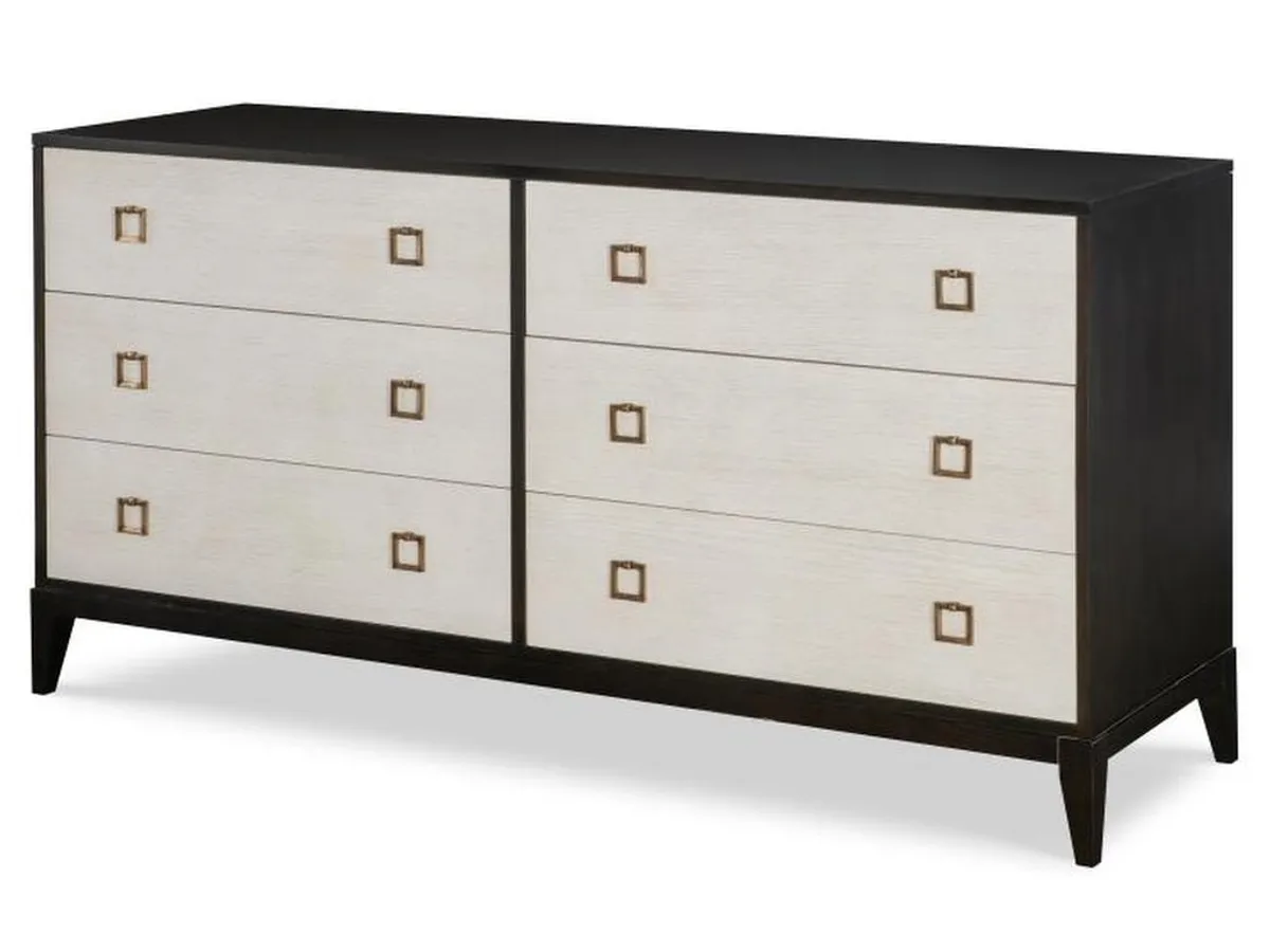 Stocked Details Six Drawer Low Dresser - primary view