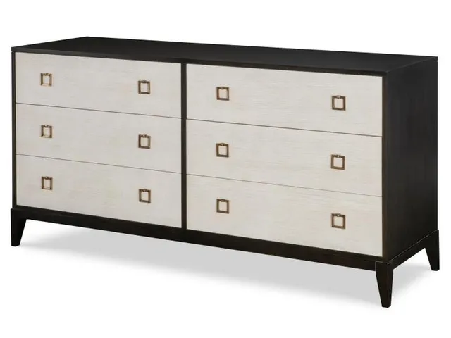 Stocked Details Six Drawer Low Dresser