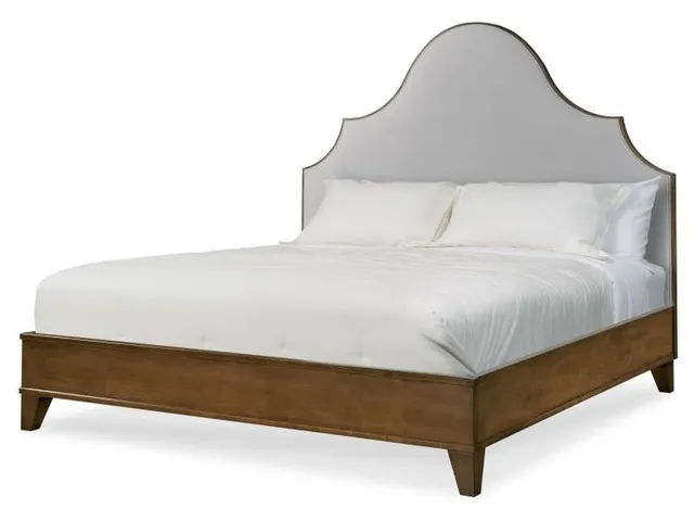 Details Lafayette Wood Trim Uph Bed - Queen 5/0