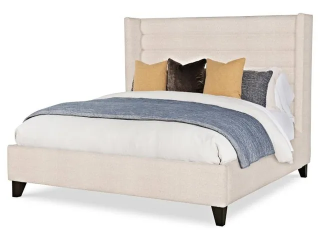 Stocked Fully Uph. Wing Bed - Med. Height - King 6/6