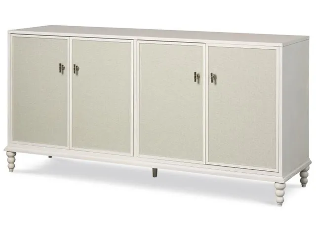 Details I Four Door Low Credenza With Tray Drawers