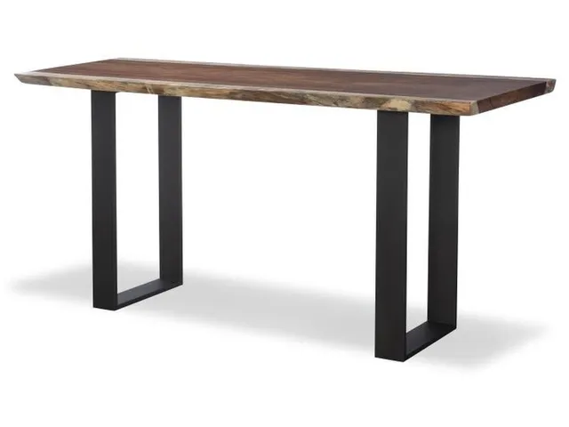 54 Guan Slab Console-Oiled Bronze Strap Base