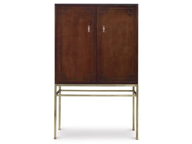Details I Bar Cabinet With Wood Back Panel