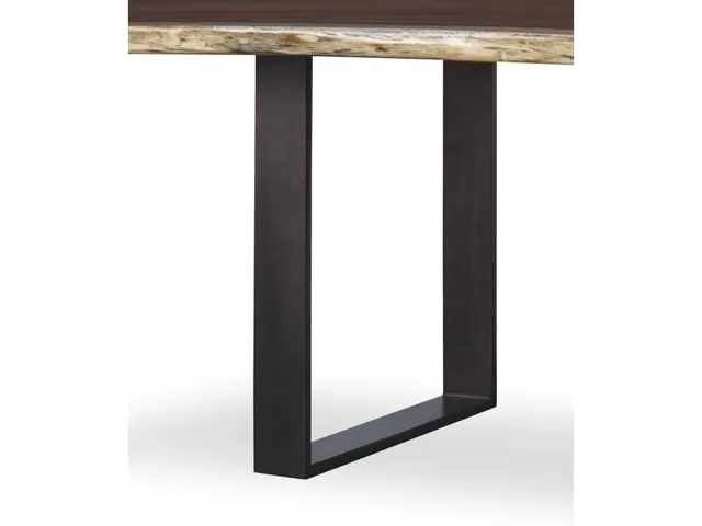 Oiled Bronze Strap Dining Table Base Set
