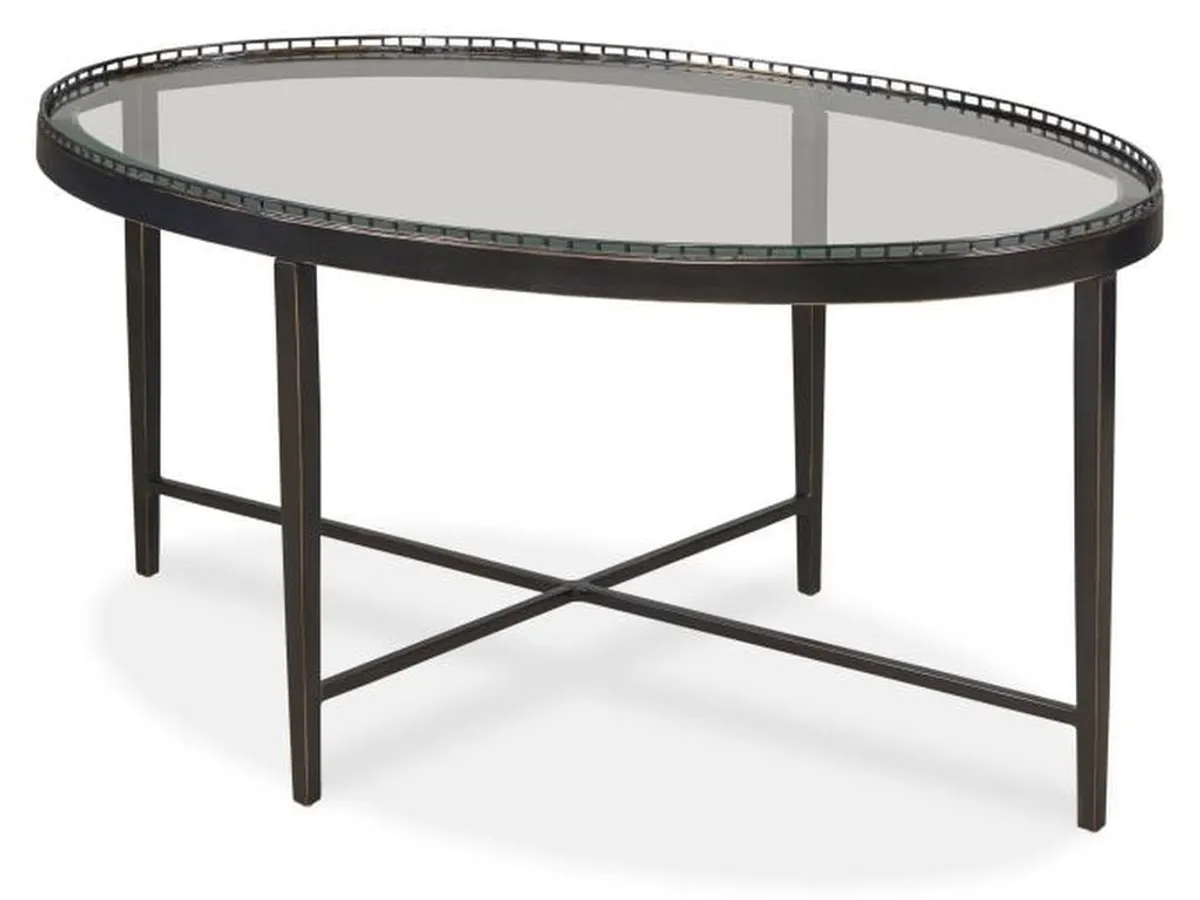 Logan Small Oval Cocktail Table - Bronze - primary view