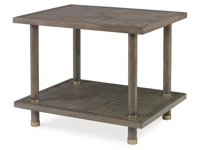 Biscayne Side Table-Mink Grey