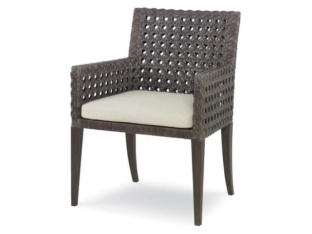 Litchfield Arm Chair-Mink Grey/Flax