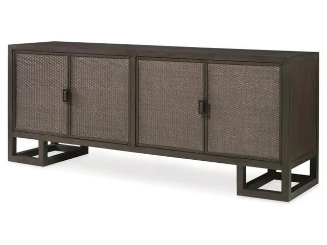 Mackinaw 4 Door Credenza-Mink Grey