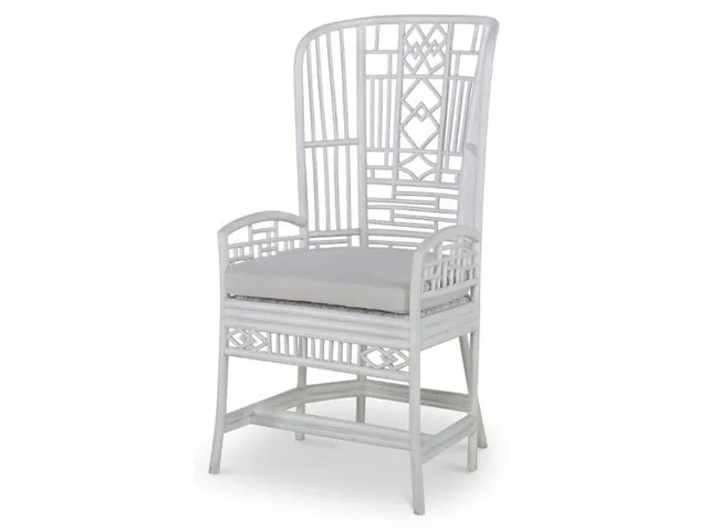 Riviera Desk Chair - White/Flax
