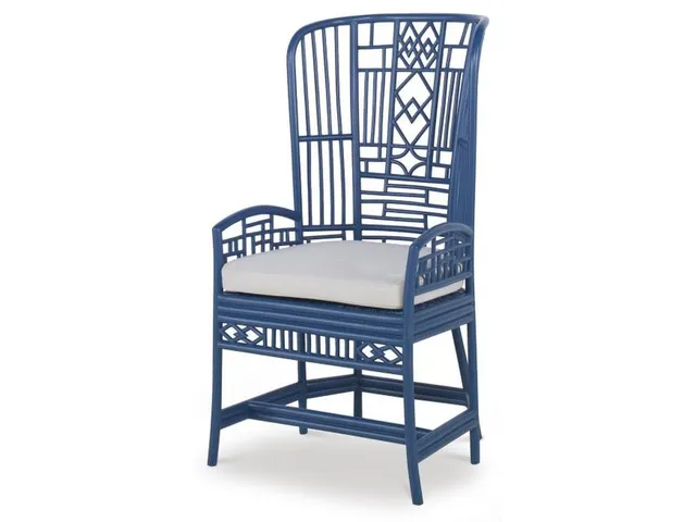 Riviera Desk Chair - Blue/Flax