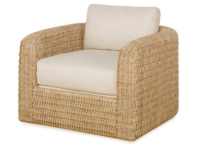 Bottega Swivel Chair - Natural/Flax