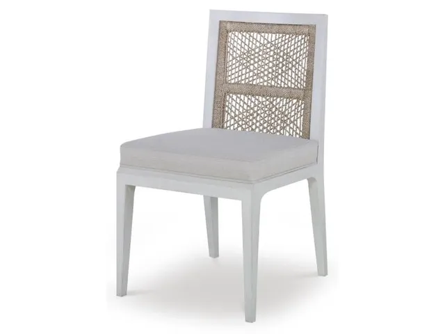 Pasadena Side Chair - White/Natural/Flax