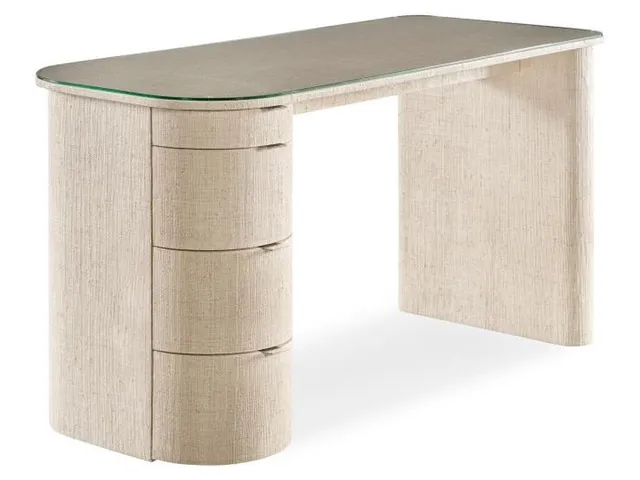 Micco Desk With Glass Top