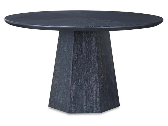 Newlin Round Dining Table - Black Cerused