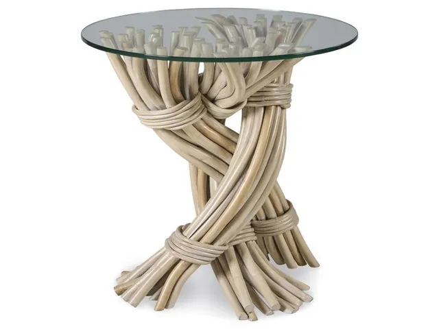 Braided Knot Side Table - Limewash