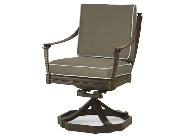 Metal Bk Swivel Rocker Dining Arm Chair