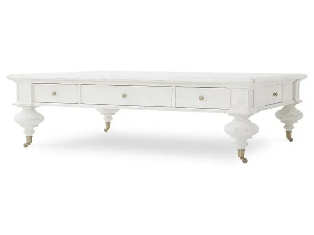 Grand Oak Cocktail Table - White