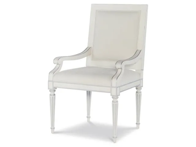 Barrington Arm Chair - White/Silver