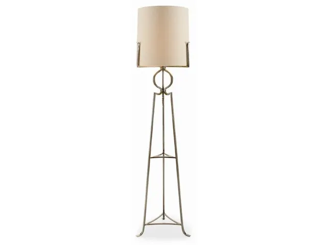Polished Steel Floor Lamp