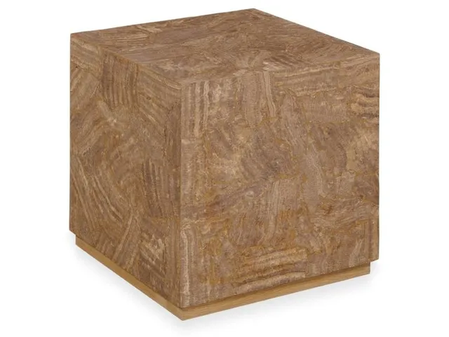 Aidan Square Travertine Accent Table