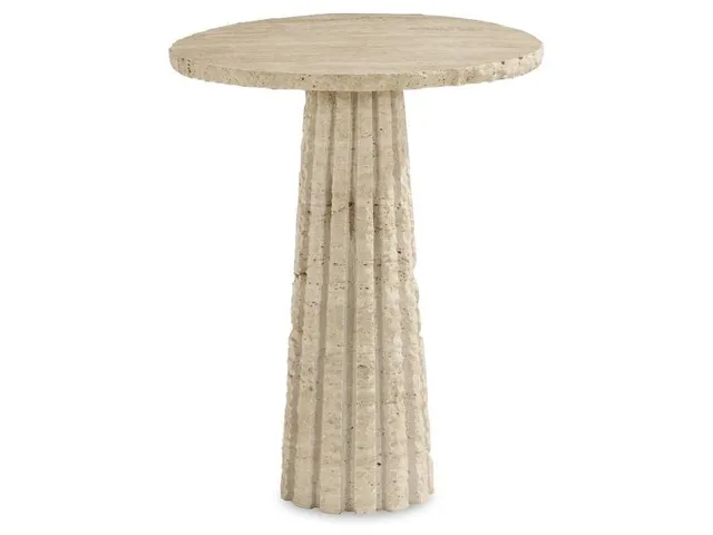 Barco Accent Table - Travertine