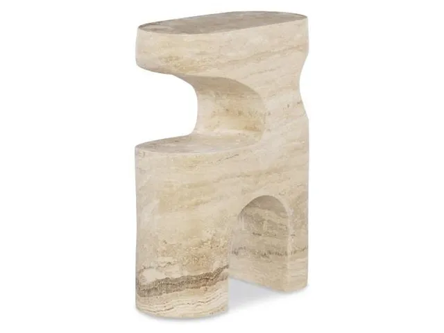 Bernini Accent Table - Travertine