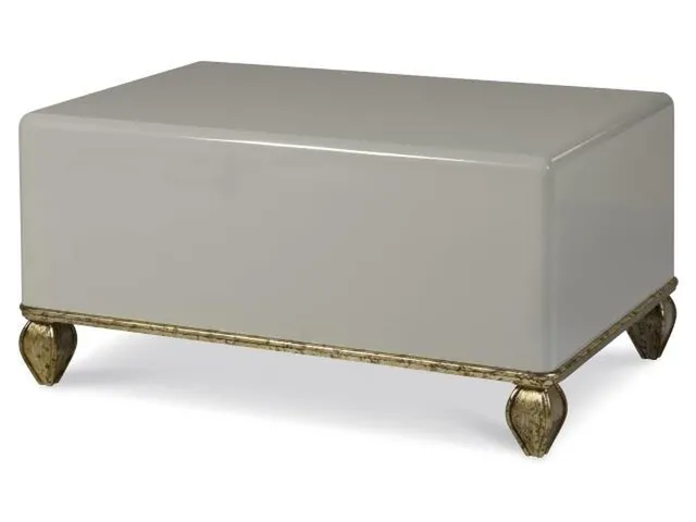 Loire Cocktail Table - French Lacquered Grey With Gold