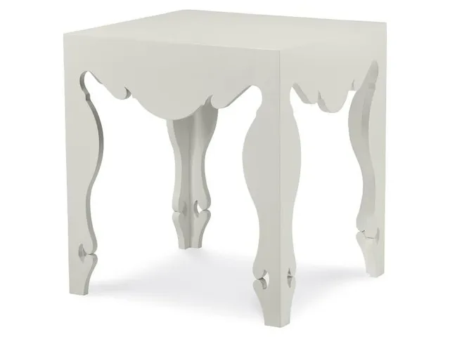 Sven Lamp Table - French White Plaster