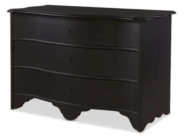 Le Maurice Three Drawer Chest - Swedish Matte Noir