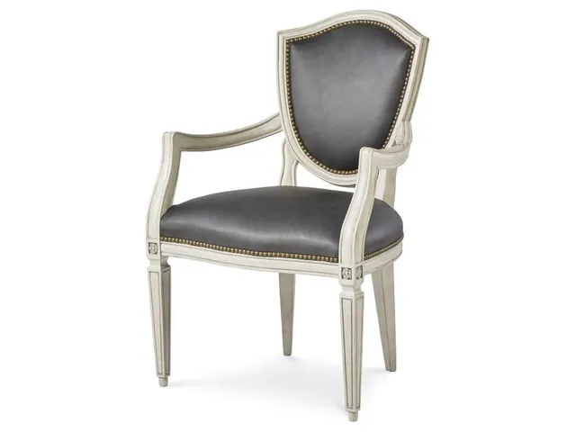 Jean Luc Shield Back Arm Chair - Italian Painted Blanc