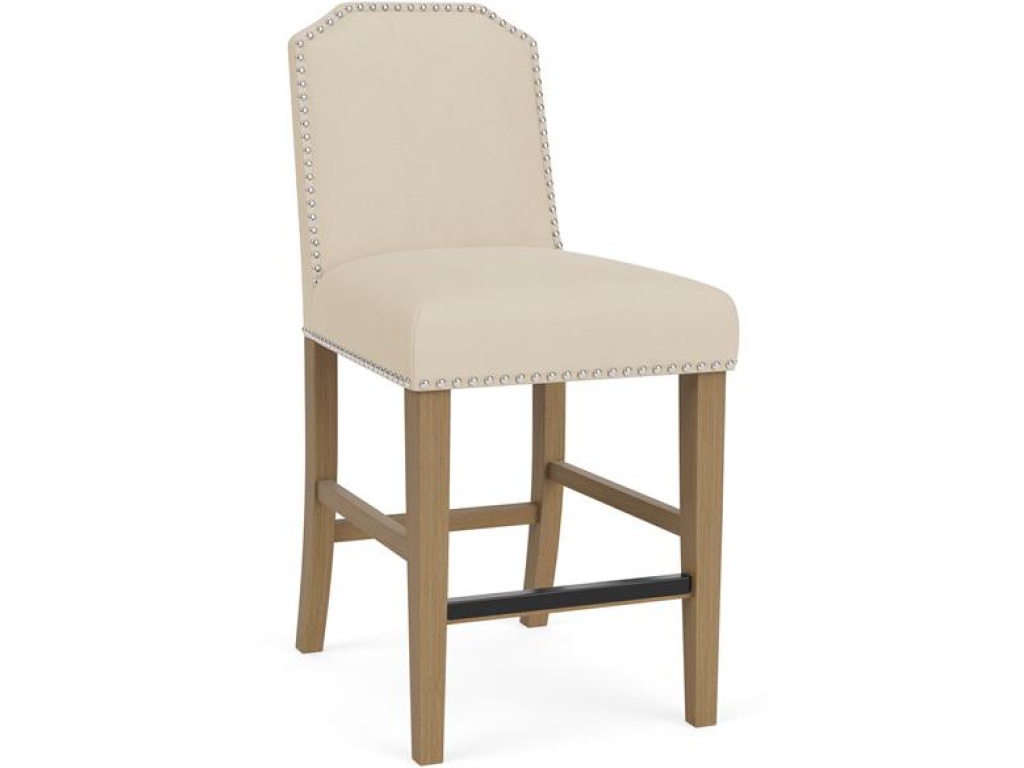 Clipped Top Upholstered Stool - image 6