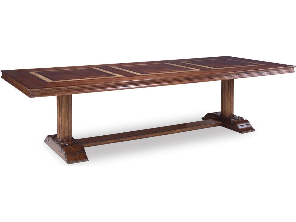 Volterra Pedestal and Trestle Dining Table - image 4
